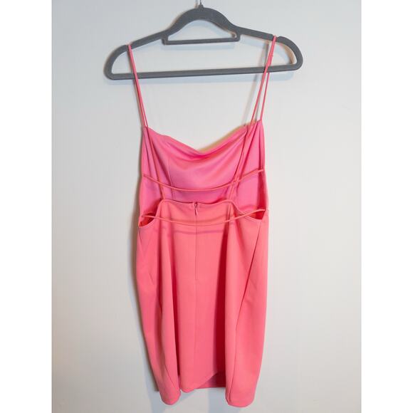 Hello Molly NWT Can’t Afford Me Now Pink Strappy Back Mini Dress Medium - Picture 5 of 9